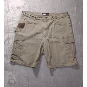 Wrangler Riggs Workwear Beige Mens Ripstop Shorts Size 42 Work Casual Outdoor